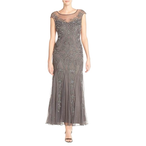 Pisarro Nights Great Gatsby BeadedEvening Cocktail Dress